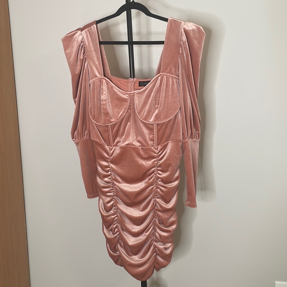 Plus Size Mini Dress | Crushed Velvet | 18